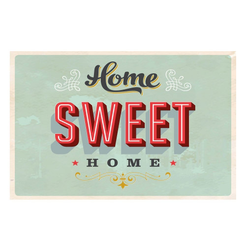 Vinyl Teppich MATTEO 118x180 cm Home Sweet Home