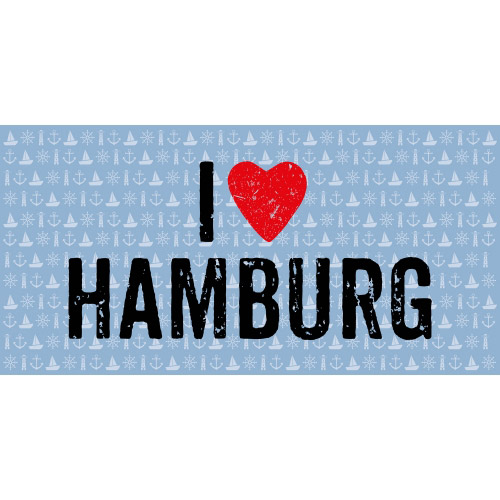 Matteo Vinyl Teppich 70x140 cm  I LOVE HAMBURG