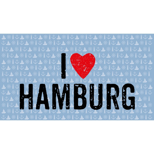 Matteo Vinyl Teppich 90x160 cm  I LOVE HAMBURG