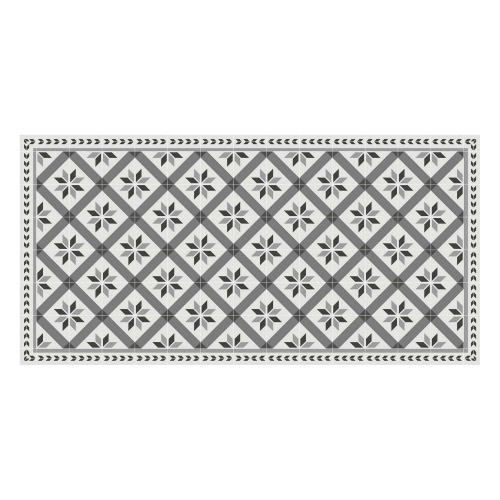 Vinyl Teppich MATTEO 70x140 cm Fliesen 1 Grau