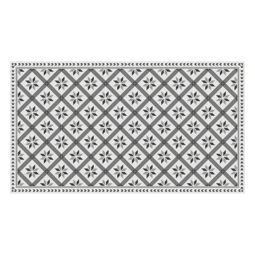 Vinyl Teppich MATTEO 90x160 cm Fliesen 1 Grau