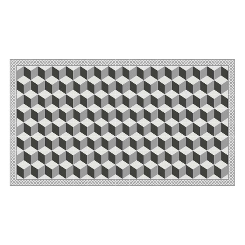 Vinyl Teppich MATTEO 90x160 cm Fliesen 3 Grau
