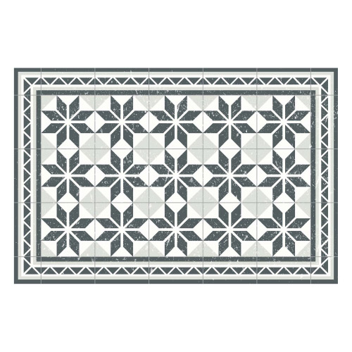 Vinyl Teppich MATTEO 40x60 cm Fliesen Grau