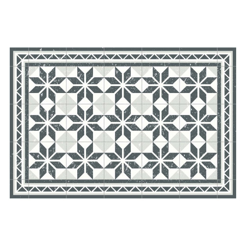 Vinyl Teppich MATTEO 60x90 cm Fliesen Grau
