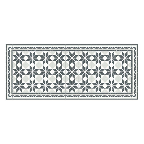 Vinyl Teppich MATTEO 50x120 cm Fliesen Grau