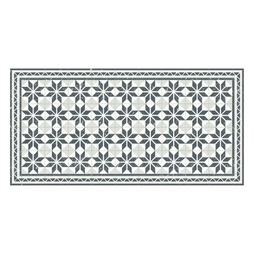Vinyl Teppich MATTEO 70x140 cm Fliesen Grau