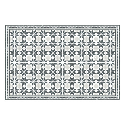 Vinyl Teppich MATTEO 118x180 cm Fliesen Grau