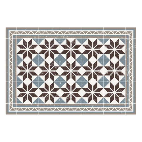 Vinyl Teppich MATTEO 40x60 cm Fliesen Blau