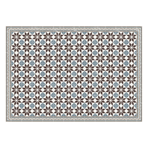 Vinyl Teppich MATTEO 140x200 cm Fliesen Blau