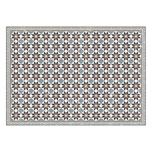 Vinyl Teppich MATTEO 170x240 cm Fliesen Blau