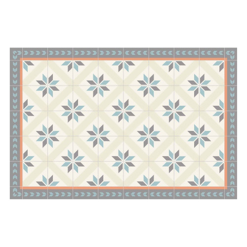 Vinyl Teppich MATTEO 60x90 cm Fliesen 1 Gelb