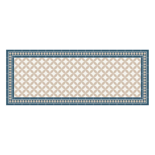 Vinyl Teppich MATTEO 70x180 cm Fliesen 2 Blau