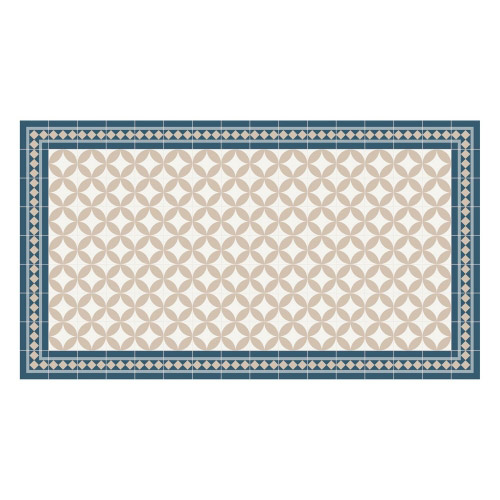 Vinyl Teppich MATTEO 90x160 cm Fliesen 2 Blau