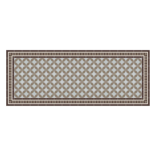 Vinyl Teppich MATTEO 70x180 cm Fliesen 2 Braun