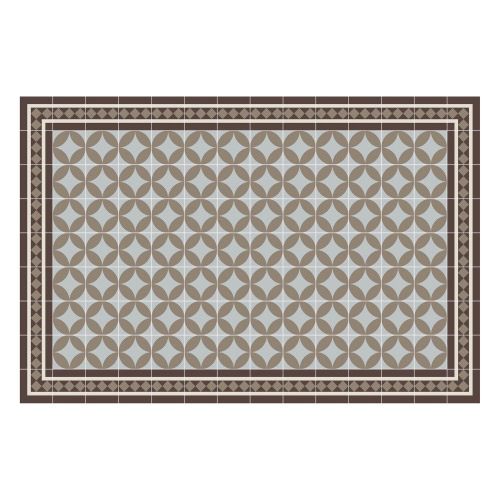 Vinyl Teppich MATTEO 90x135 cm Fliesen 2 Braun