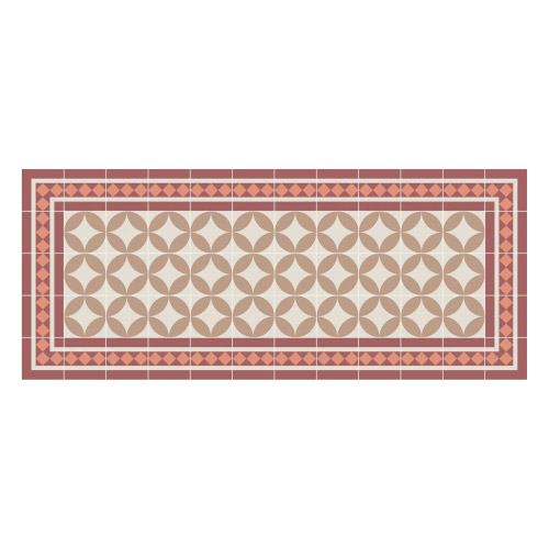 Vinyl Teppich MATTEO 50x120 cm Fliesen 2 Orange