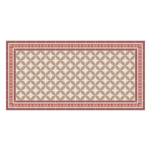 Vinyl Teppich MATTEO 70x140 cm Fliesen 2 Orange