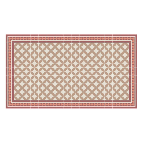 Vinyl Teppich MATTEO 90x160 cm Fliesen 2 Orange