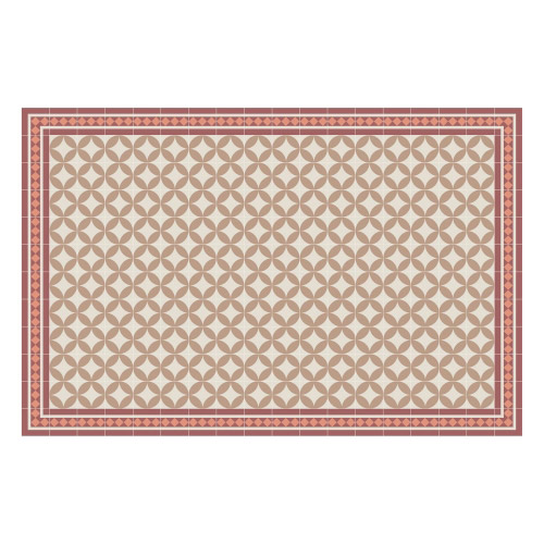 Vinyl Teppich MATTEO 118x180 cm Fliesen 2 Orange