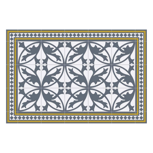 Vinyl Teppich MATTEO 40x60 cm Fliesen 7 Blau