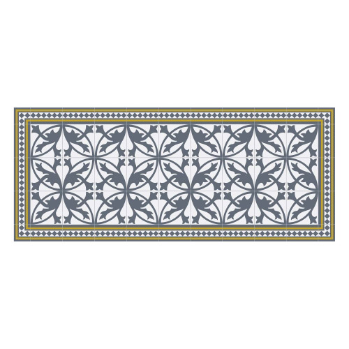 Vinyl Teppich MATTEO 50x120 cm Fliesen 7 Blau