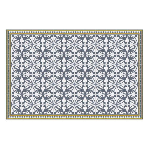 Vinyl Teppich MATTEO 118x180 cm Fliesen 7 Blau