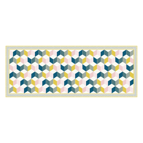 Vinyl Teppich MATTEO 70x180 cm Fliesen 3 Bunt
