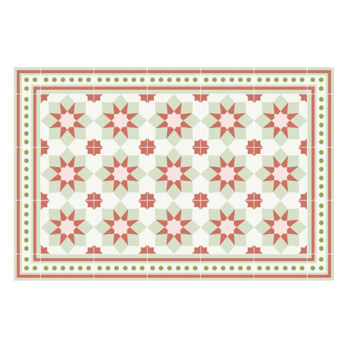 Vinyl Teppich MATTEO 40x60 cm Fliesen 6 Orange