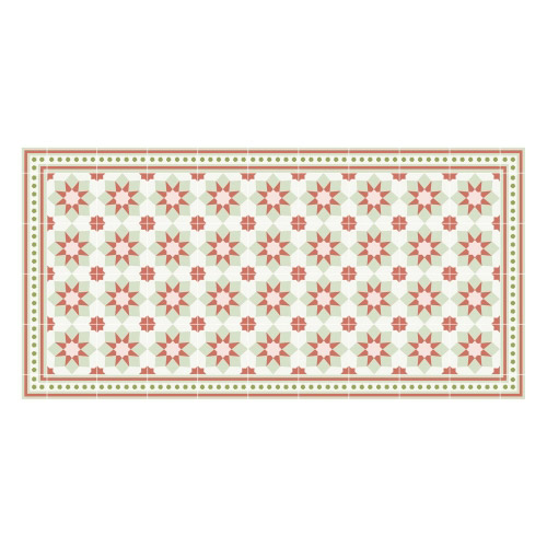 Vinyl Teppich MATTEO 70x140 cm Fliesen 6 Orange