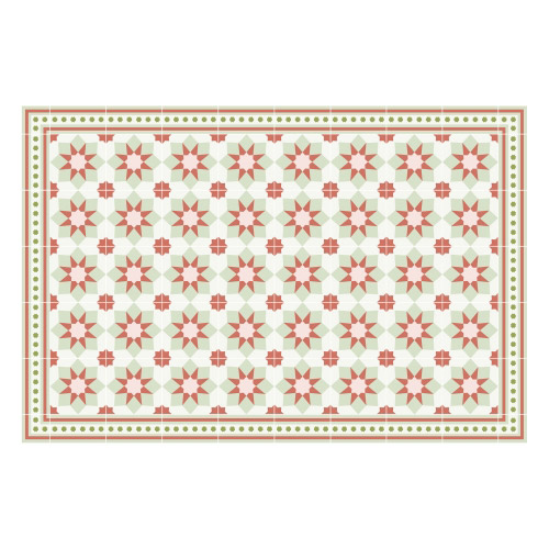 Vinyl Teppich MATTEO 90x135 cm Fliesen 6 Orange