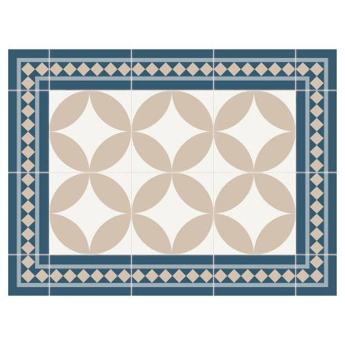 Tischset Vinyl FLIESEN 2 Blau