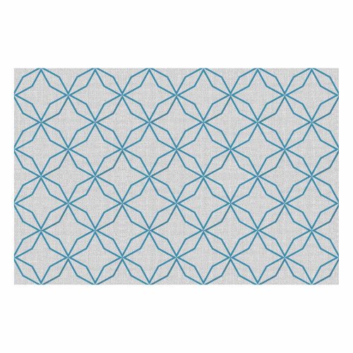 Vinyl Teppich MATTEO 40x60 cm Leinen 5 Blau
