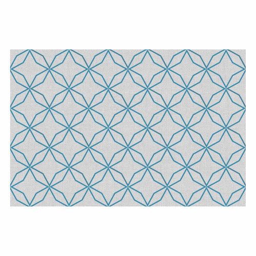 Vinyl Teppich MATTEO 60x90 cm Leinen 5 Blau