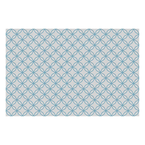 Vinyl Teppich MATTEO 118x180 cm Leinen 5 Blau