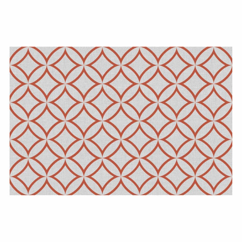 Vinyl Teppich MATTEO 60x90 cm Leinen 7 Rot