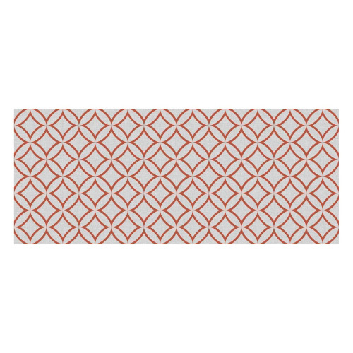 Vinyl Teppich MATTEO 50x120 cm Leinen 7 Rot