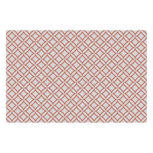 Vinyl Teppich MATTEO 118x180 cm Leinen 7 Rot