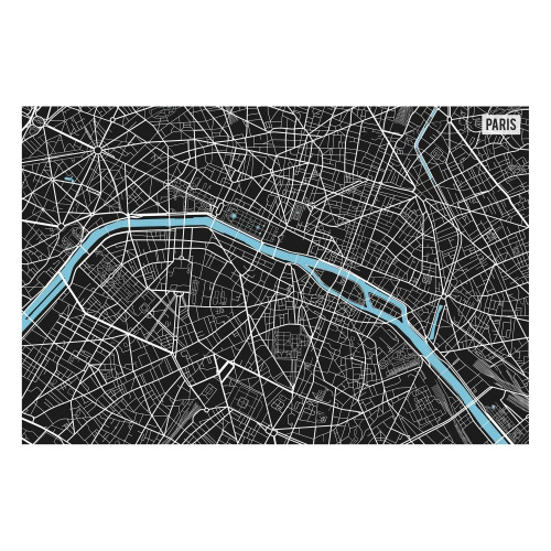 Vinyl Teppich MATTEO 40x60 cm Paris City Map S/W