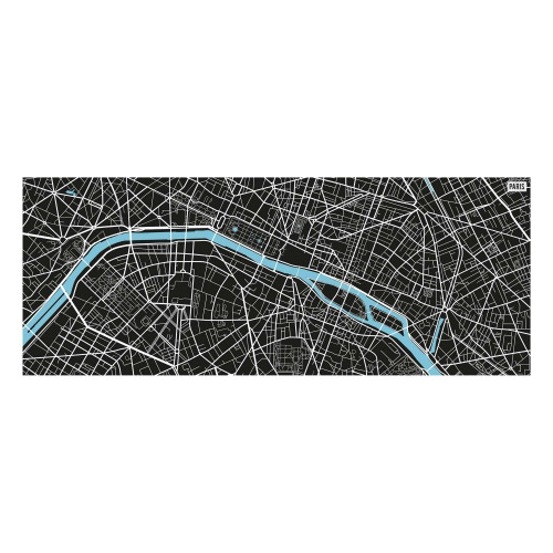 Vinyl Teppich MATTEO 70x180 cm Paris City Map S/W