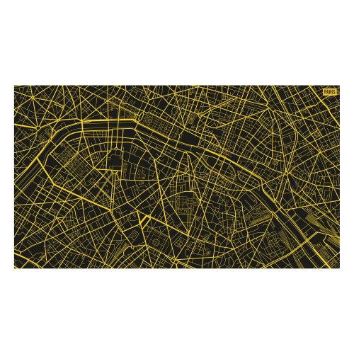 Vinyl Teppich MATTEO 90x160 cm Paris City Map Gelb