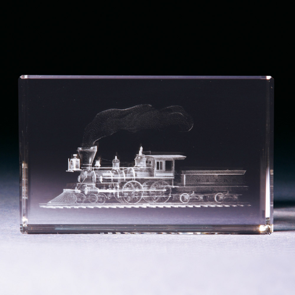 Glasblock Lokomotive The General Contento