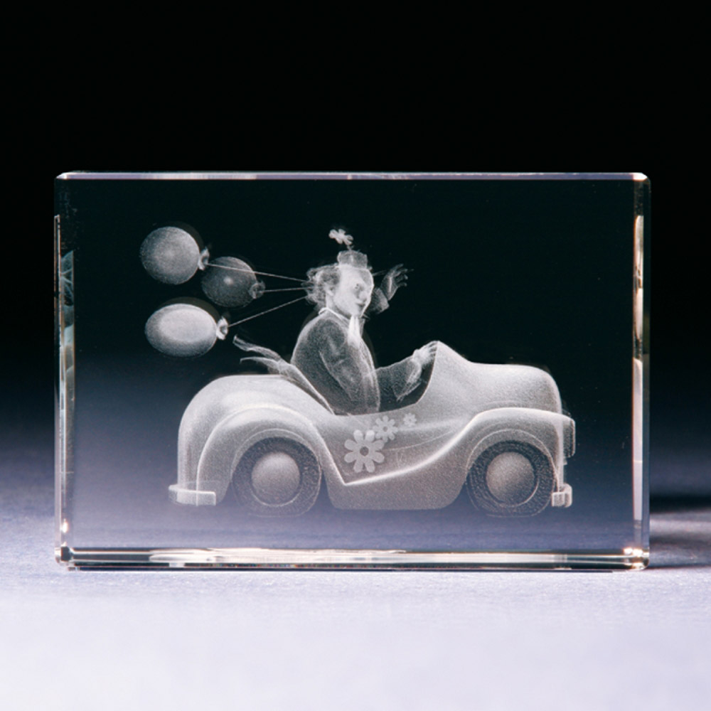 Glasblock 3d Motiv Clown Im Auto Contento
