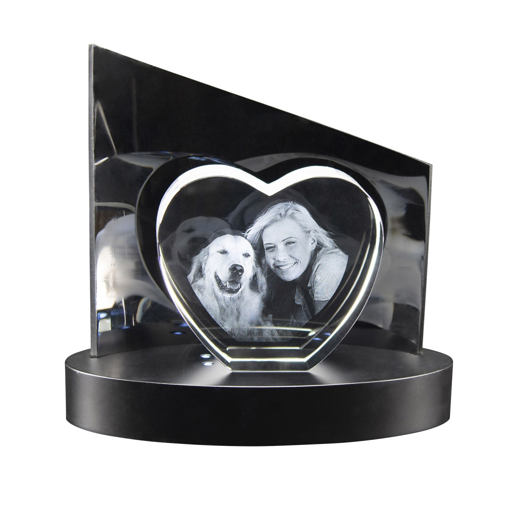 Set Clarisso Design Sockel Mit 3d Glasfoto Herz S 100 X 110 X 35 Contento