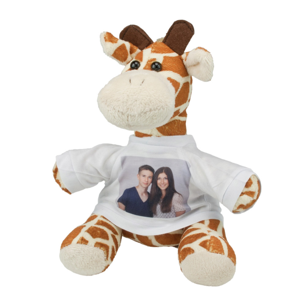 Stofftier - Giraffe mit Wunschfoto | Contento