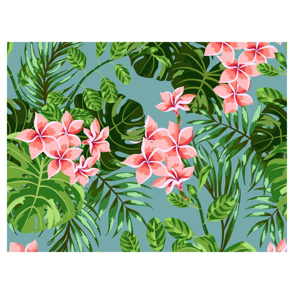 Tischset Vinyl bedruckt 40 x 30 cm - Motiv Farns & Blossom | Contento