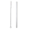 Geschenk Set 1x Glastrinkhalme + Bürste