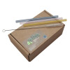 50 St. Glastrinkhalme bunt Großpack Ø 8 x 150 mm + Bürste