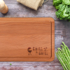 Schneidebrett L mit Saftrille, Buche, Gravur Chill & Grill