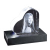 Glasfoto Herz in 3D klein