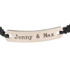 Gravur Armband Kordel schwarz